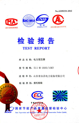 十堰电力变压器检测合格报告